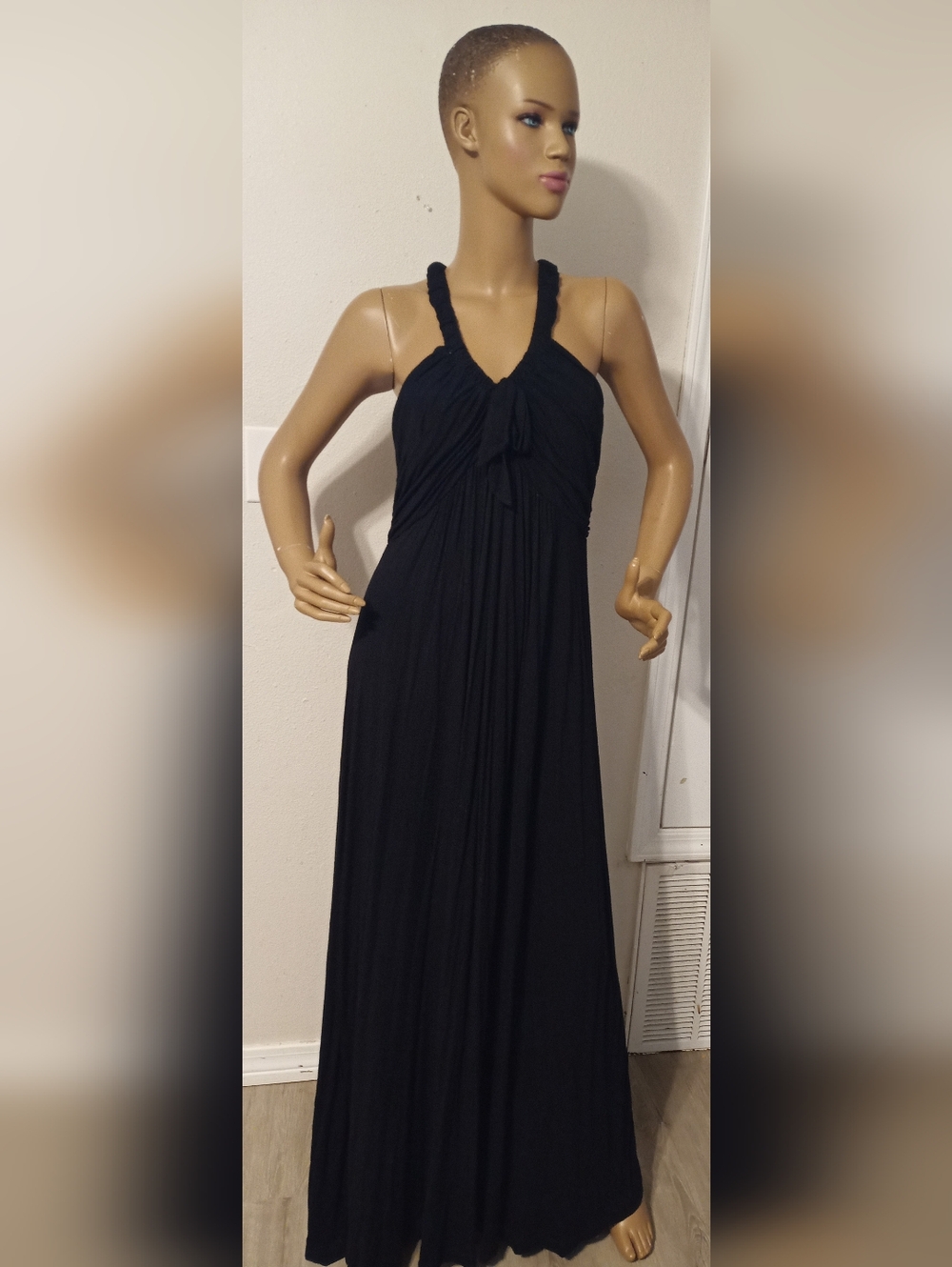 Calvin Klein Black Halter Maxi Dress - Elegant Women's Summer Dress